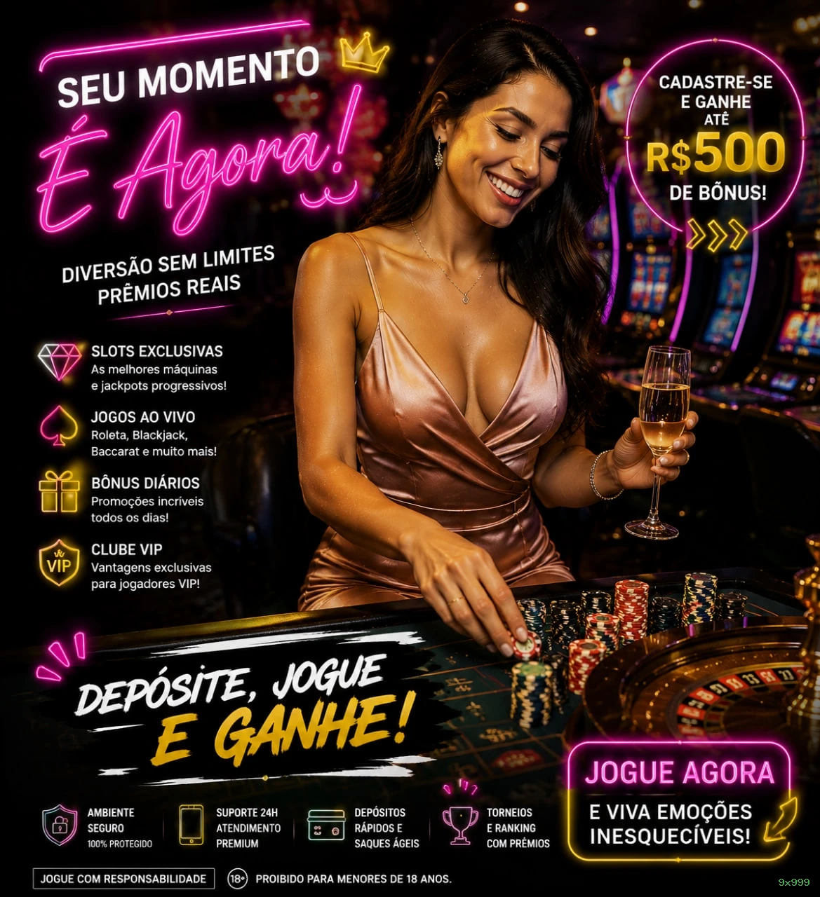 Cassino ao Vivo 9x999 - Dealers Brasileiros Profissionais